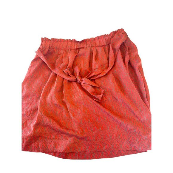 Banana Republic Red Chevron Print Mini Skirt Sz M EUC Summer Style, Preppy - Picture 1 of 10